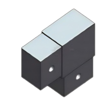 union plastica tubo cuadrado de dos lados