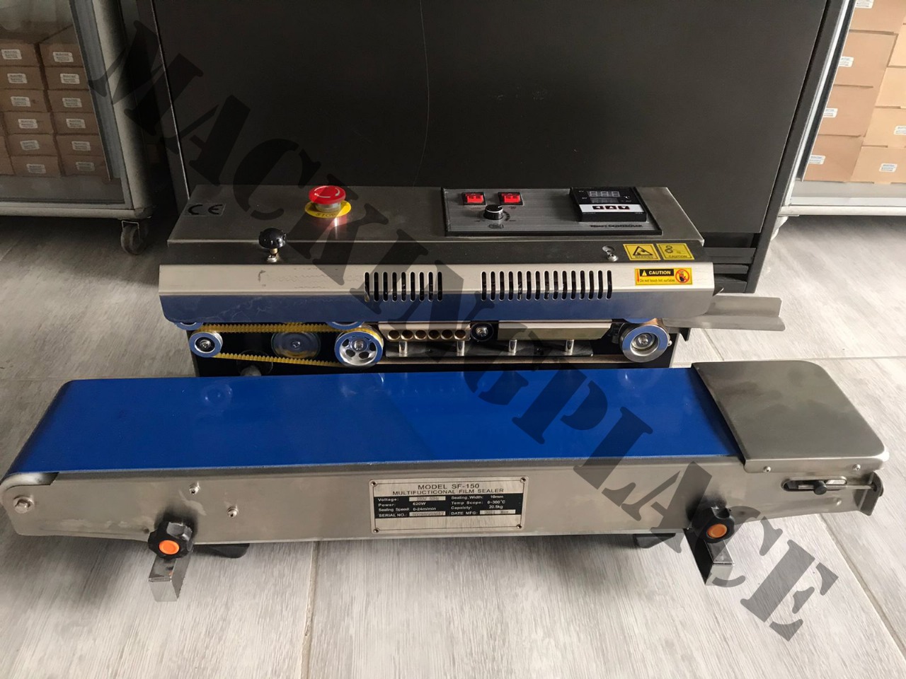 Selladora de banda continua DBF-900W para empaque horizontal de productos secos