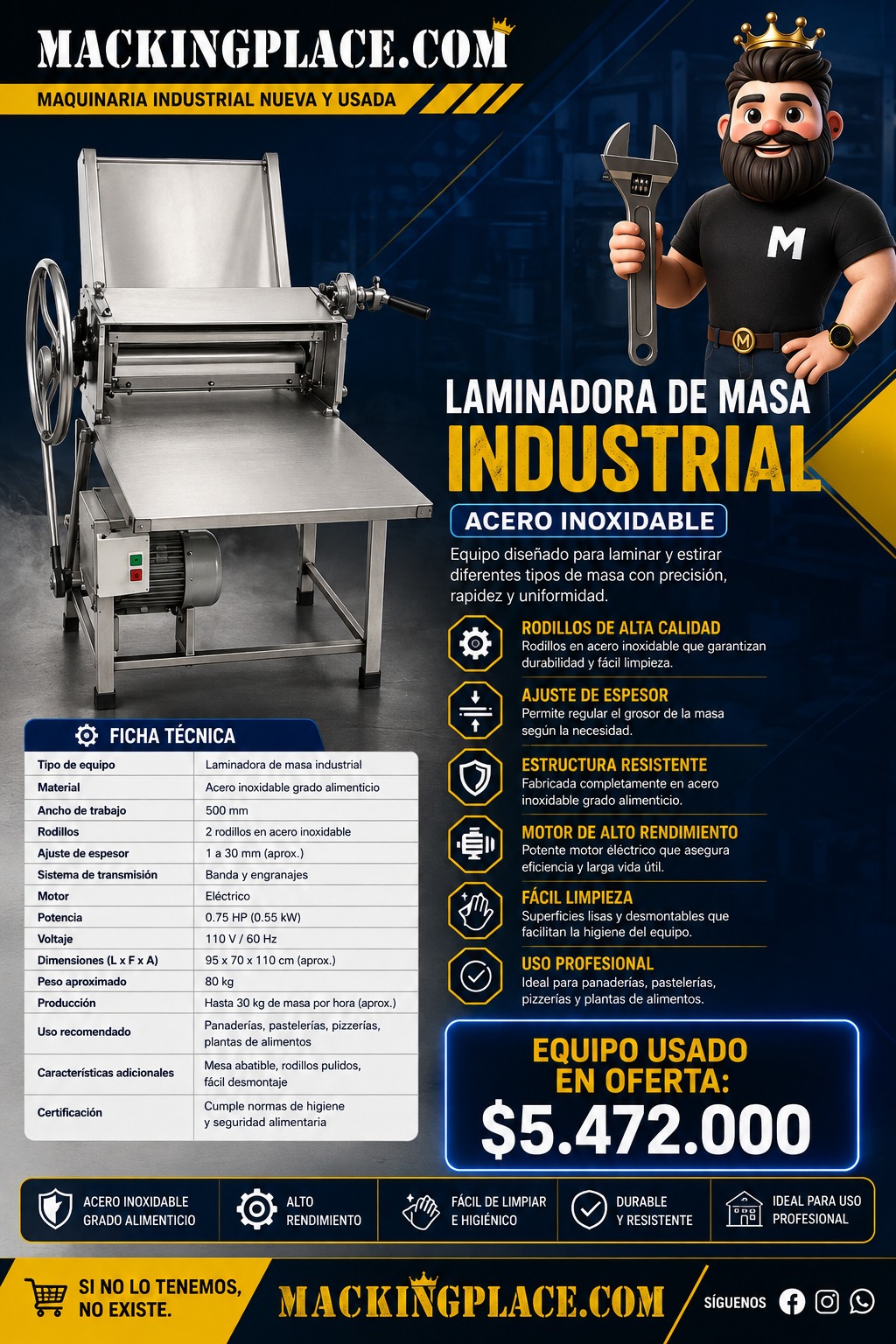 Miniatura de Lote Completo de Maquinaria y Equipos para Panadería